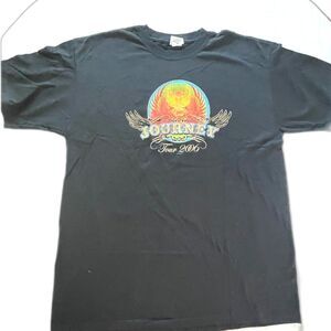 Vintage Y2K Journey Tour 2006 Graphic T-Shirt Size XL Anvil Blue Bar Band Merch